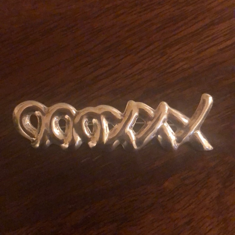 xxooo sterling silver vintage pin
